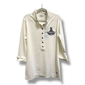 OGIO Tampa Bay Lightning 2020 Stanley Cup Champions 3/4 Sleeve Polo White Small